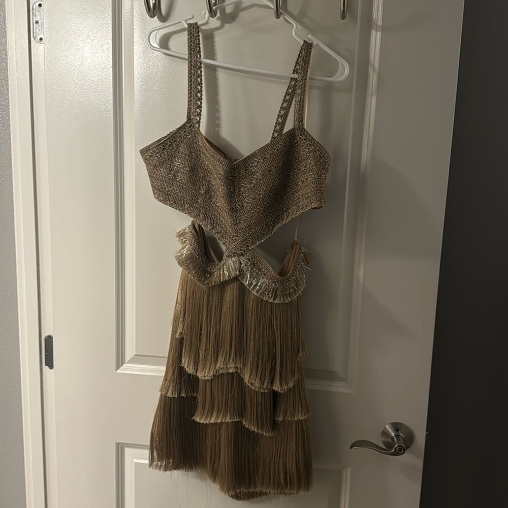 Gold PatBo Designer Dress